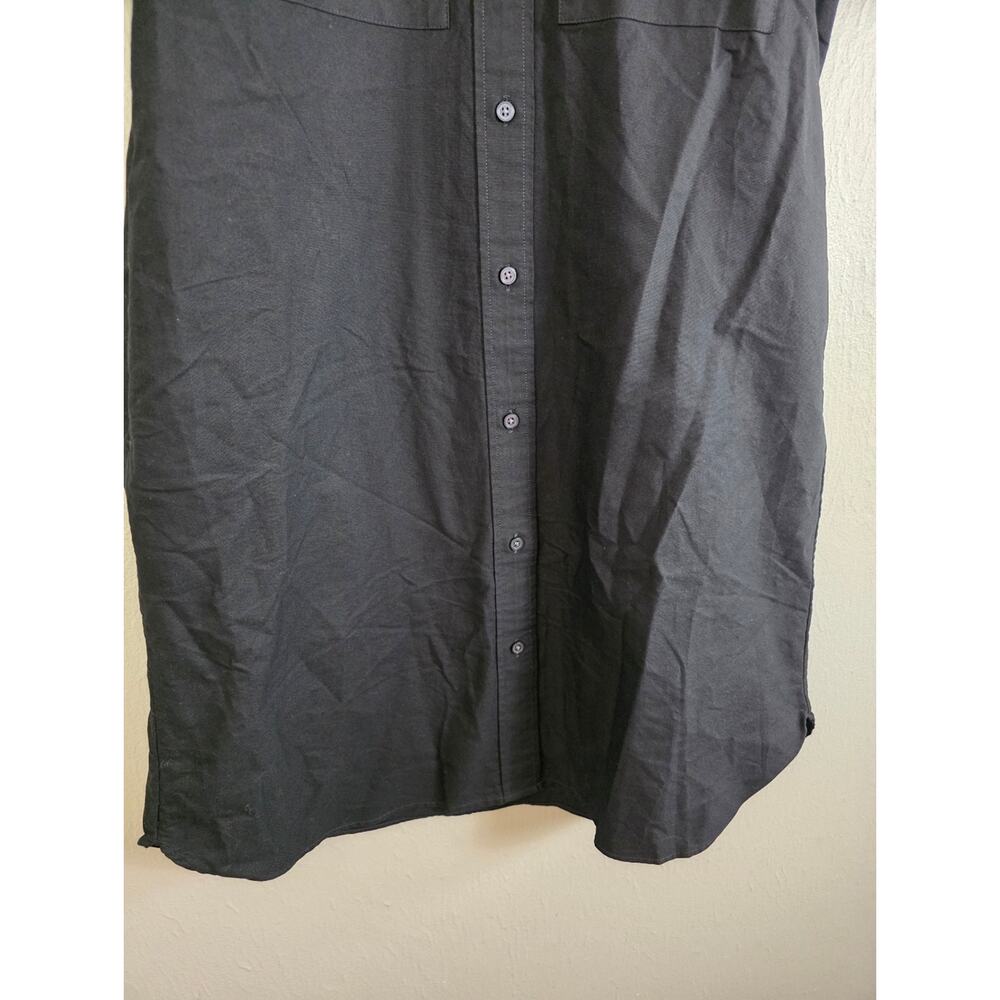 Everlane The Oxford Short Sleeve Black Shirt Dress NWT Organic Cotton Medium M - Picture 9 of 14